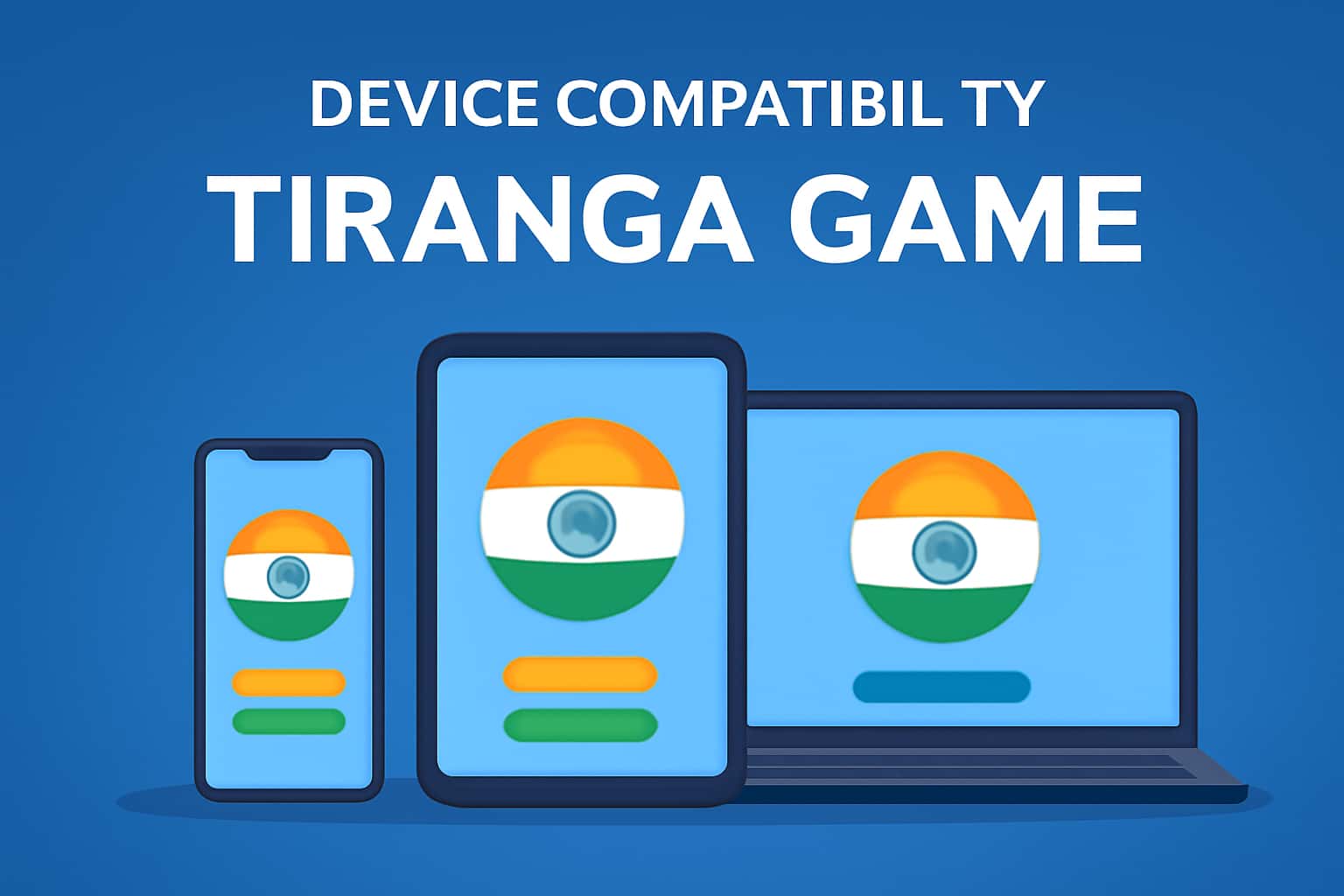 Informational image about Device Compatibility Tiranga Game
