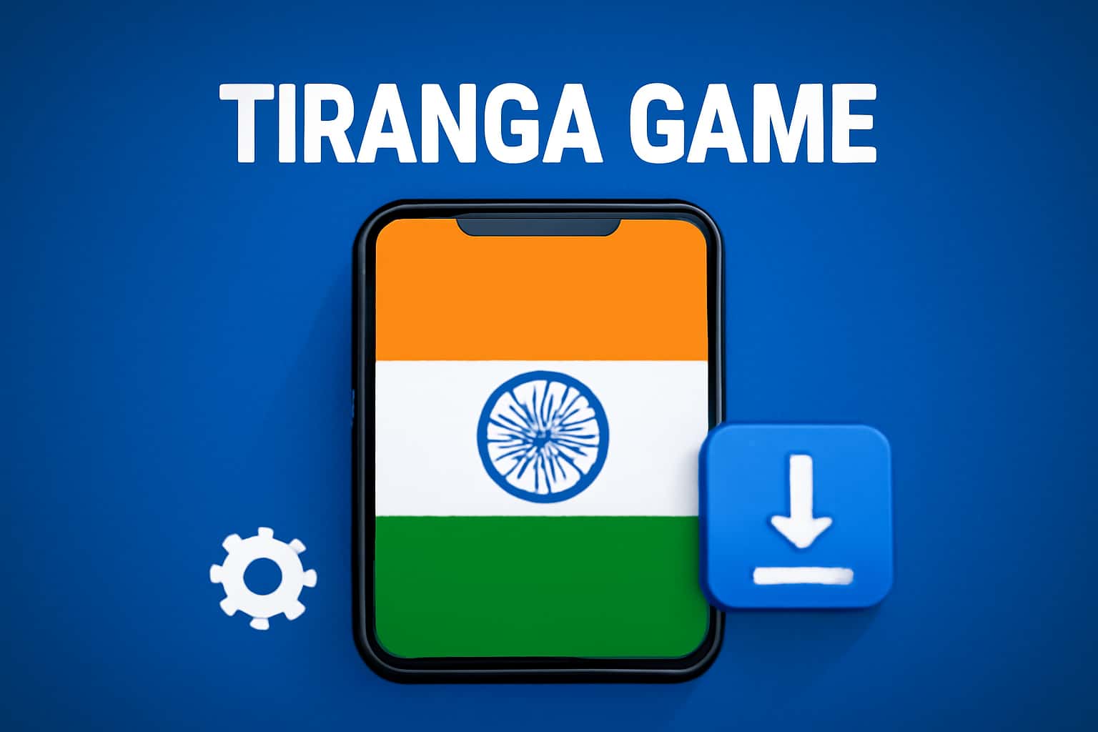 Visual representation of Download Tiranga Game Latest APK with prominent text.