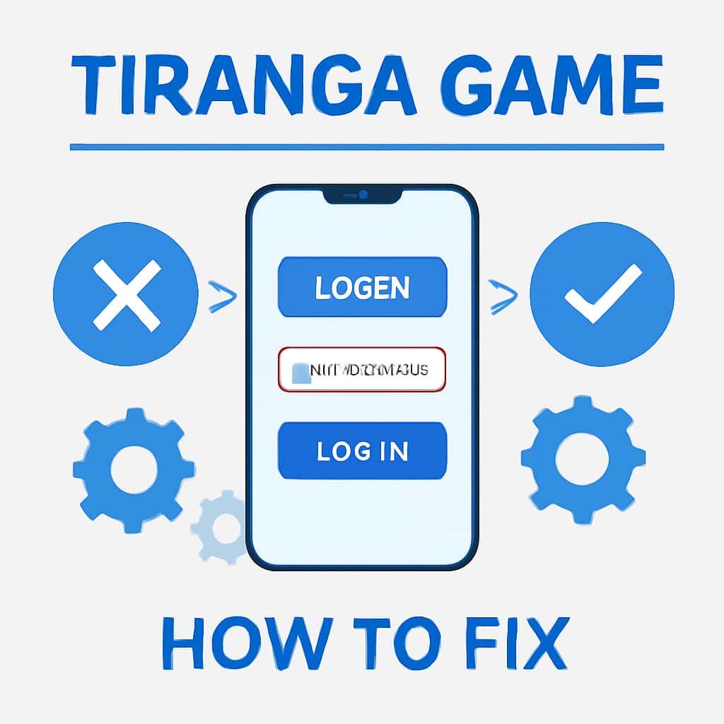 Diagram illustrating the process of fixing login issues in Tiranga Game.