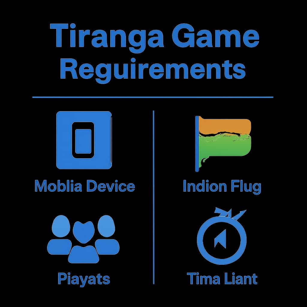 An educational diagram outlining the requirements for Tiranga Game.